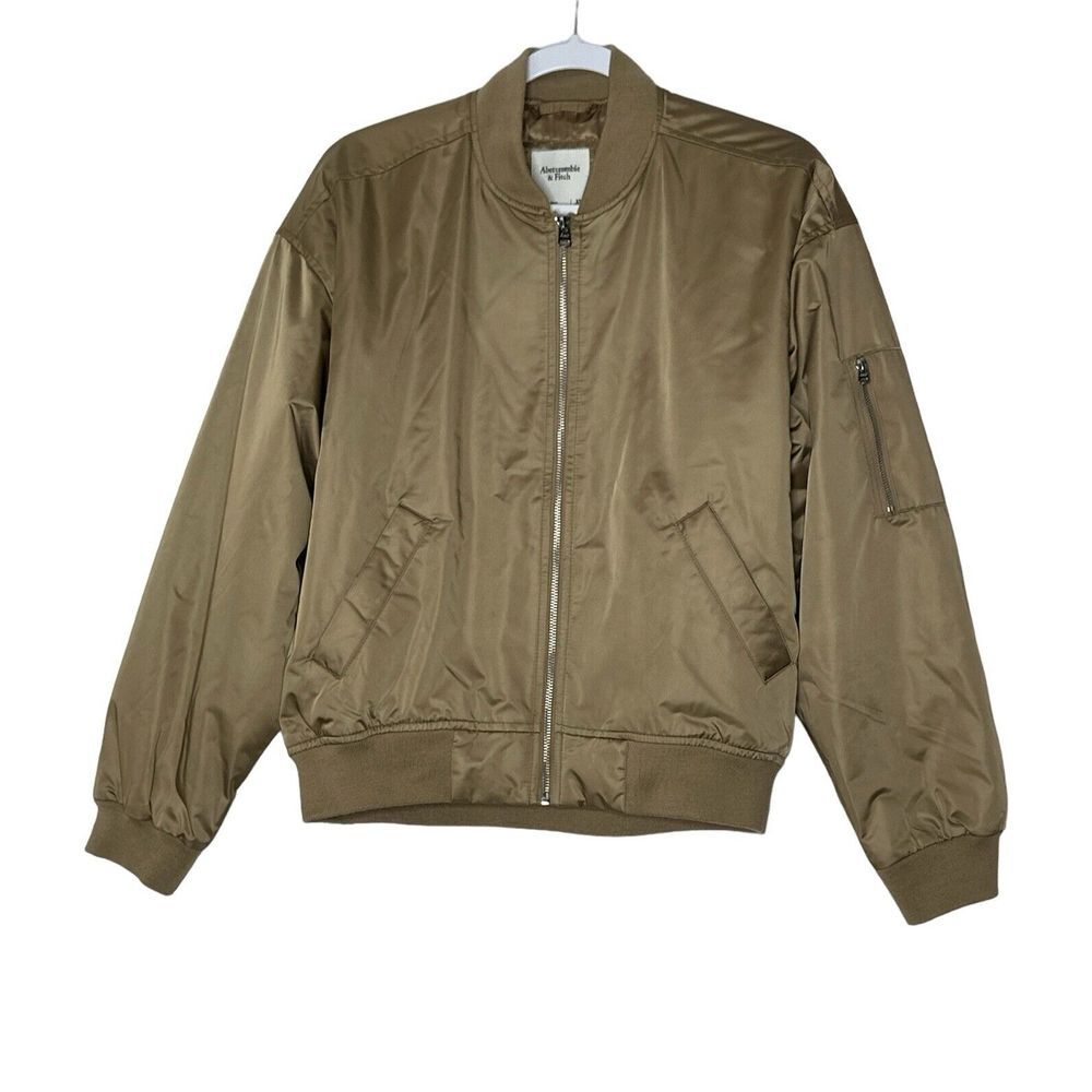 Abercrombie & Fitch Jacket Women's Size XS Puffer Gold Zipper Outdoor